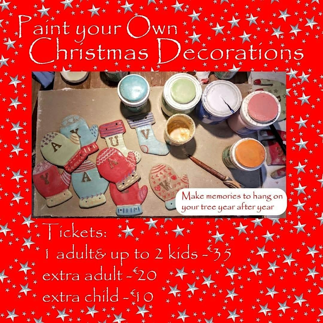Parent & Child - Paint Your Own Pottery Christmas Ornaments Workshop