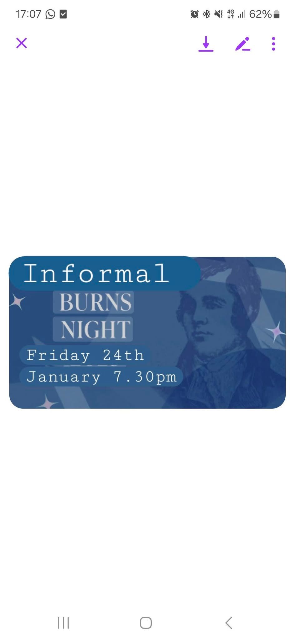 Informal Burns supper