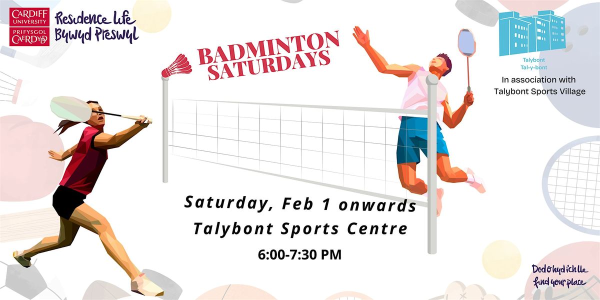 Badminton Saturdays \u00a6 Dydd Sadwrn Badminton