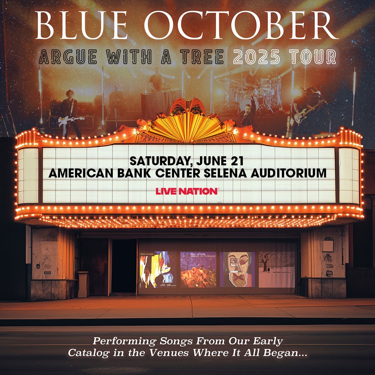 Blue October at Selena Auditorium at American Bank Center