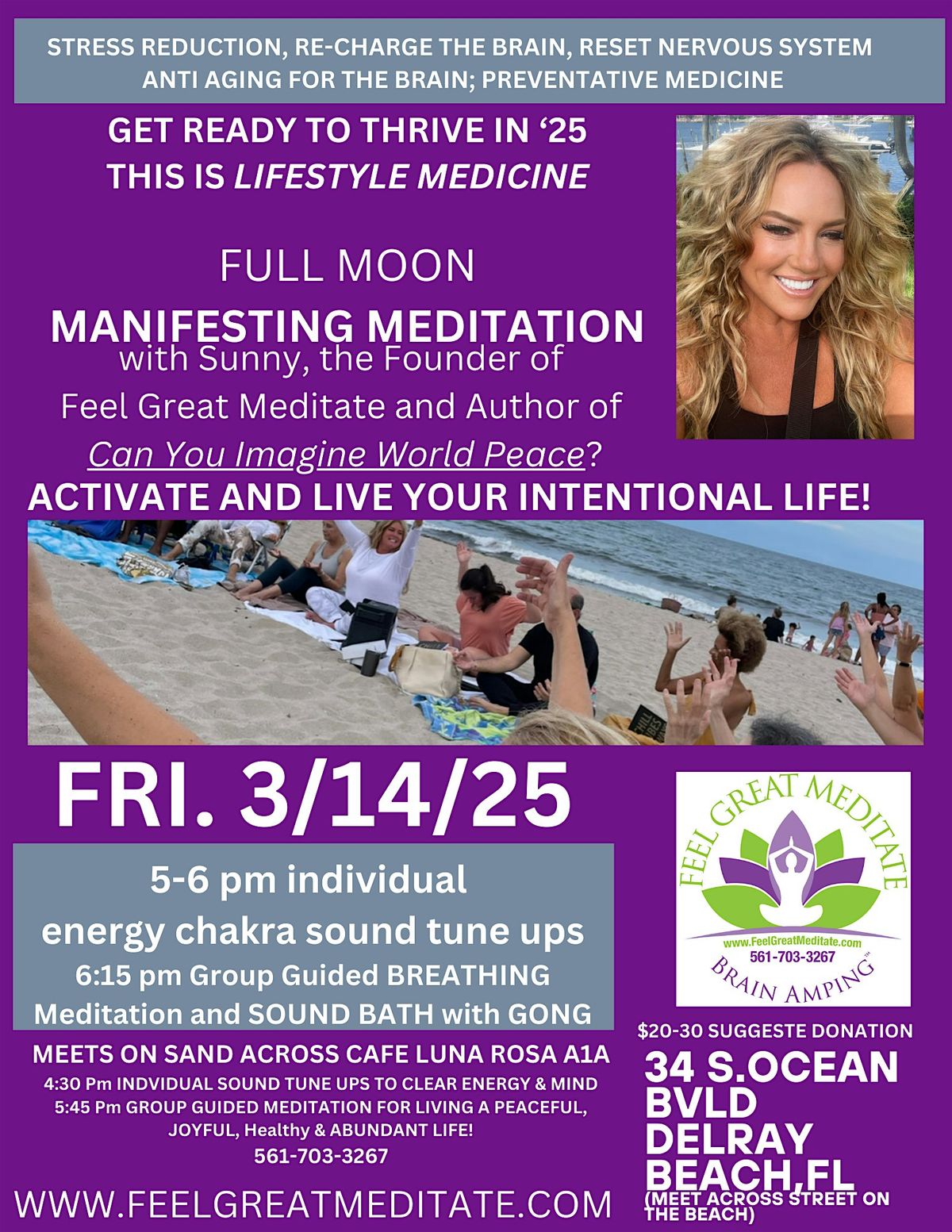 LIVE FULL MOON MANIFESTING MEDITATION DELRAY BEACH