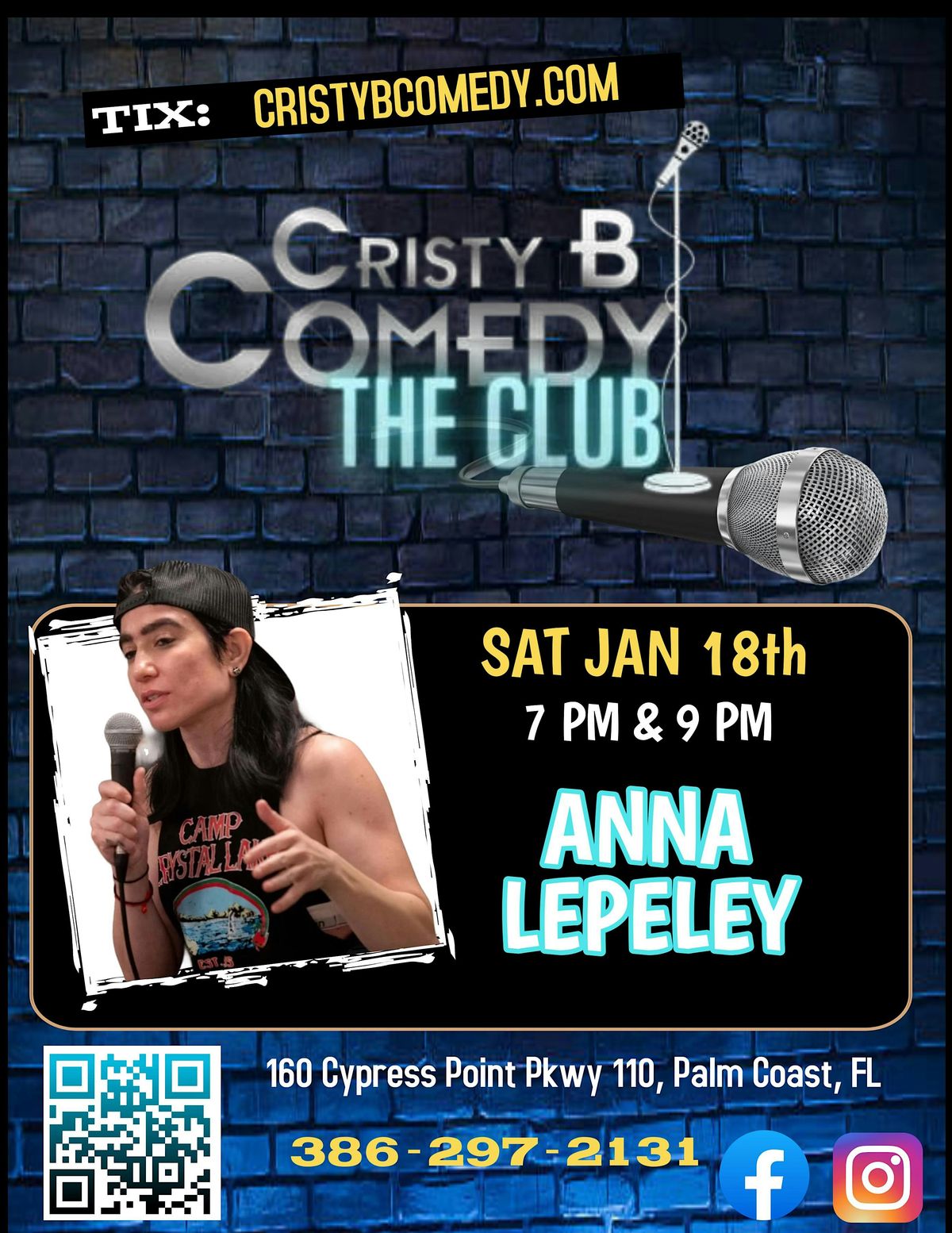 Saturday night Comedy with ANNA LEPELEY-Early Show