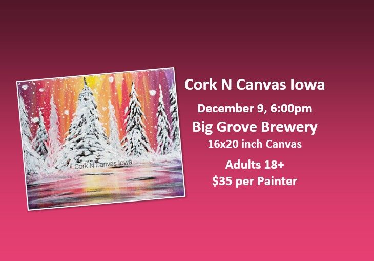 Big Grove CR-Winter Sunset- Cork N Canvas Iowa