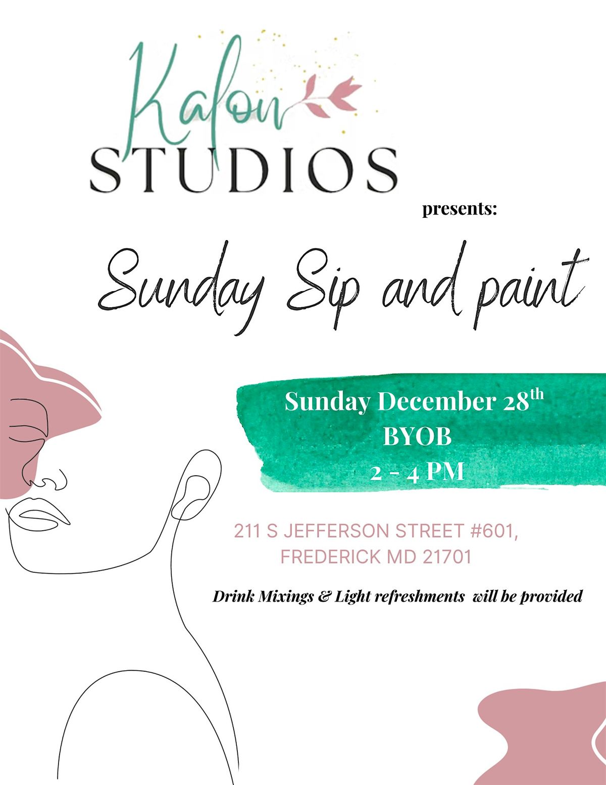 Kalon Studios : A Sunday Sip & Paint