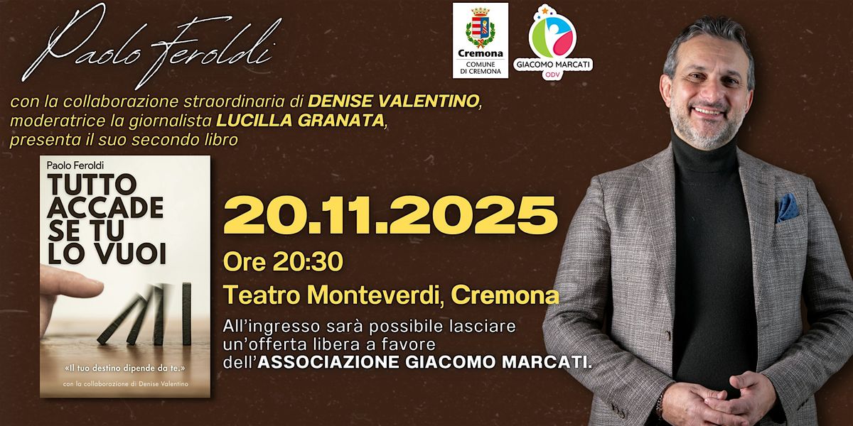 PRESENTAZIONE DEL LIBRO "TUTTO ACCADE SE TU LO VUOI"