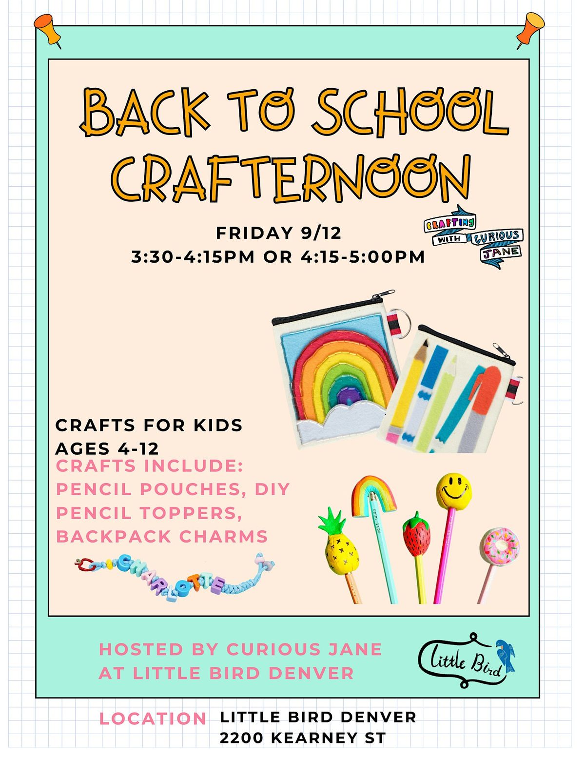 Back to School Crafternoon at Little Bird Denver