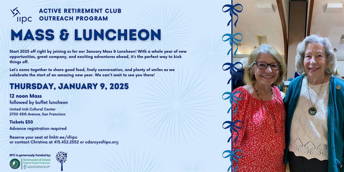 Active Retirement Mass and Luncheon | January 9, 2025