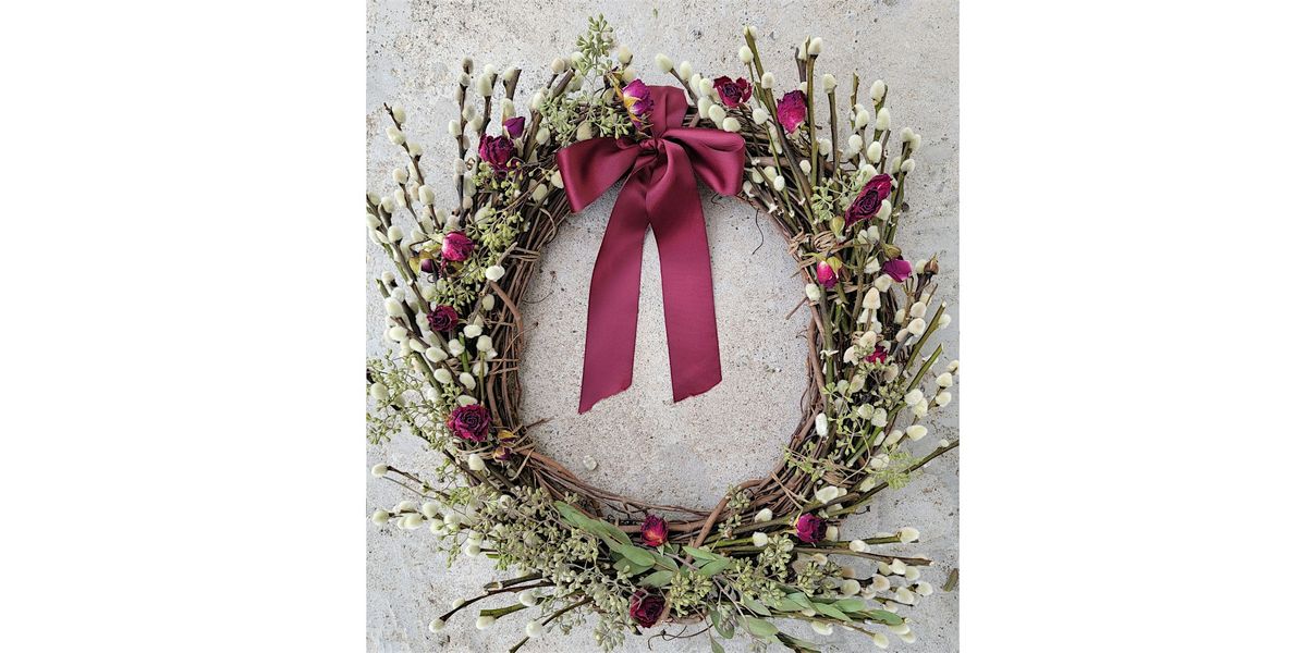 Love That Red Winery, Woodinville - Pussy Willow Eucalyptus Wreath