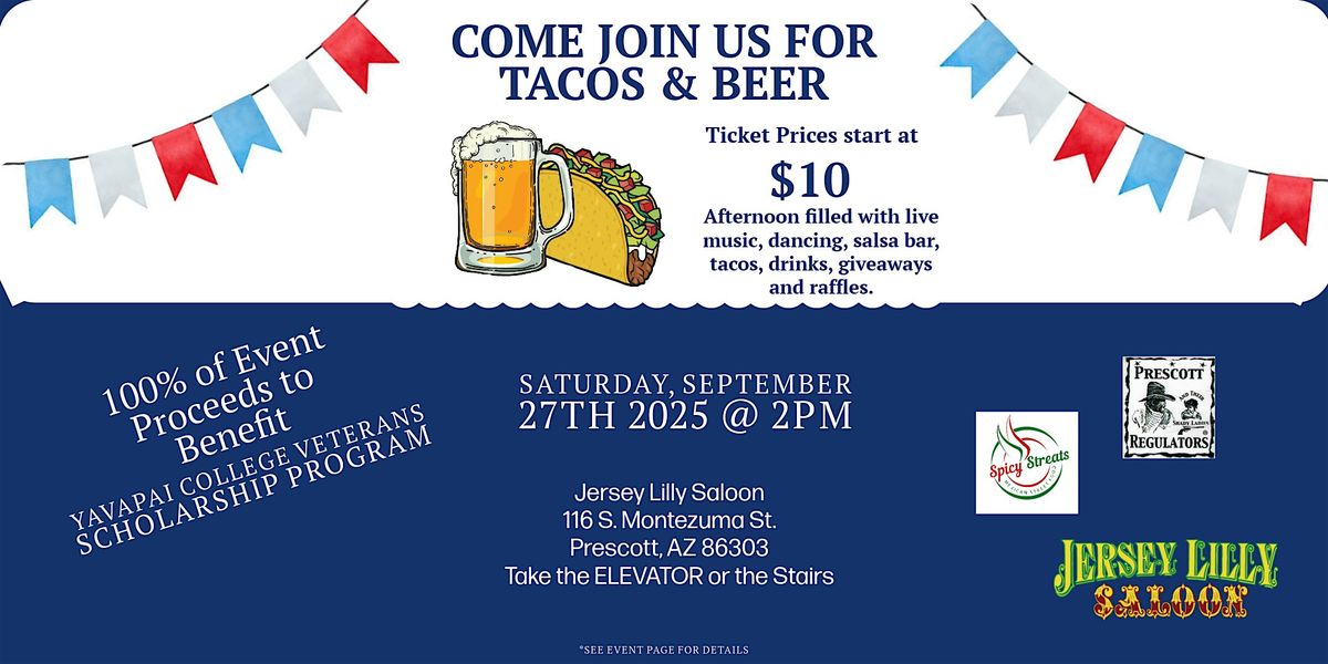 Tacos & Beer Charity Event for Veterans 2025