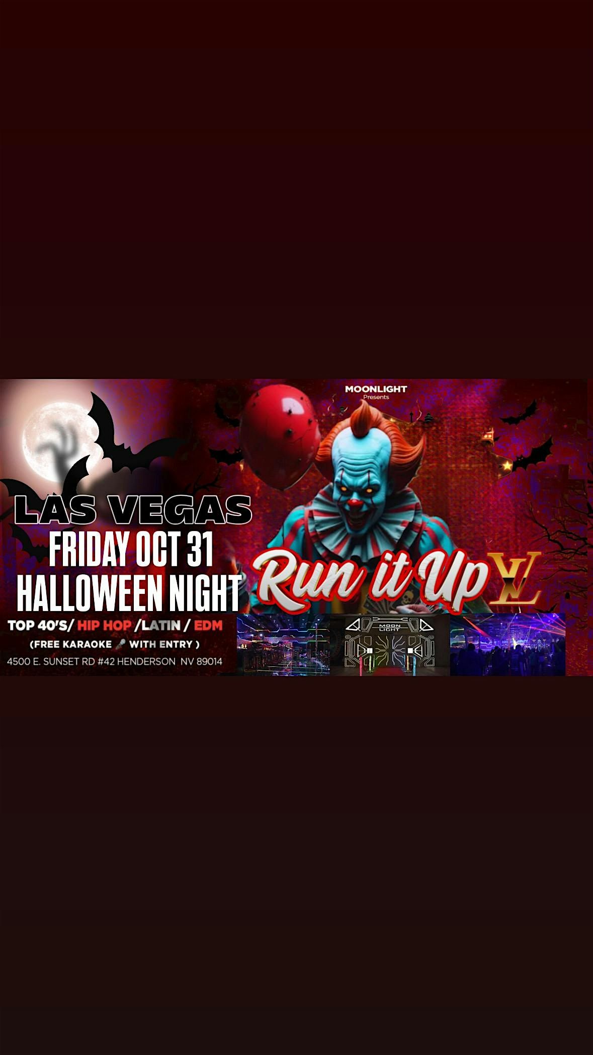 18+FRIDAY OCT 31 SINNERS CIRCUS LAS VEGAS RUN IT UP EVENTS FREE W\/RSVP