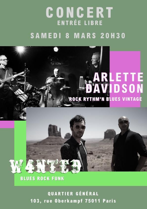 \ud83d\udd25 W4NTED en concert \u2013 Quartier G\u00e9n\u00e9ral, Paris \u2013 8 mars \ud83d\udd25