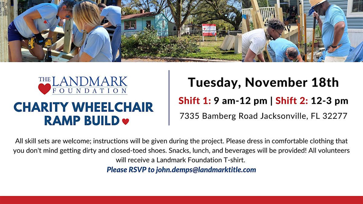 The Landmark Foundation Charity Ramp Build