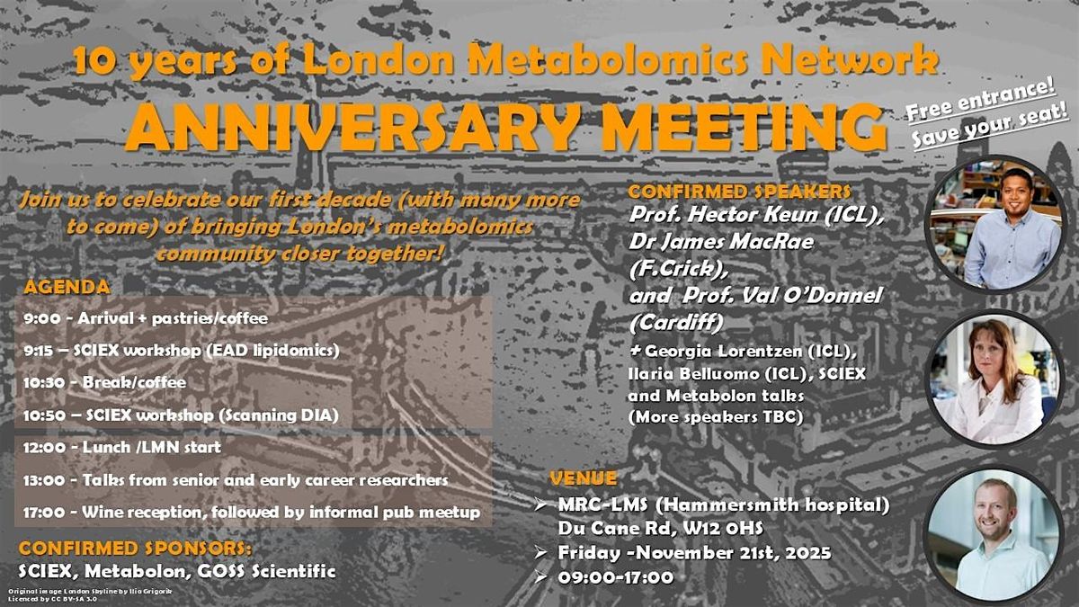 10  years of London Metabolomics Network - Anniversary meeting