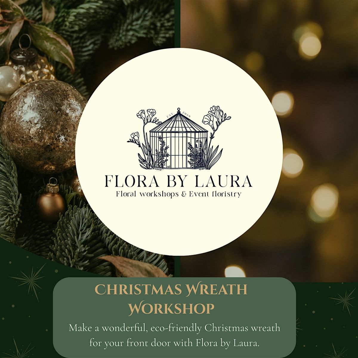 Christmas Door Wreath Workshop with Flora by Laura