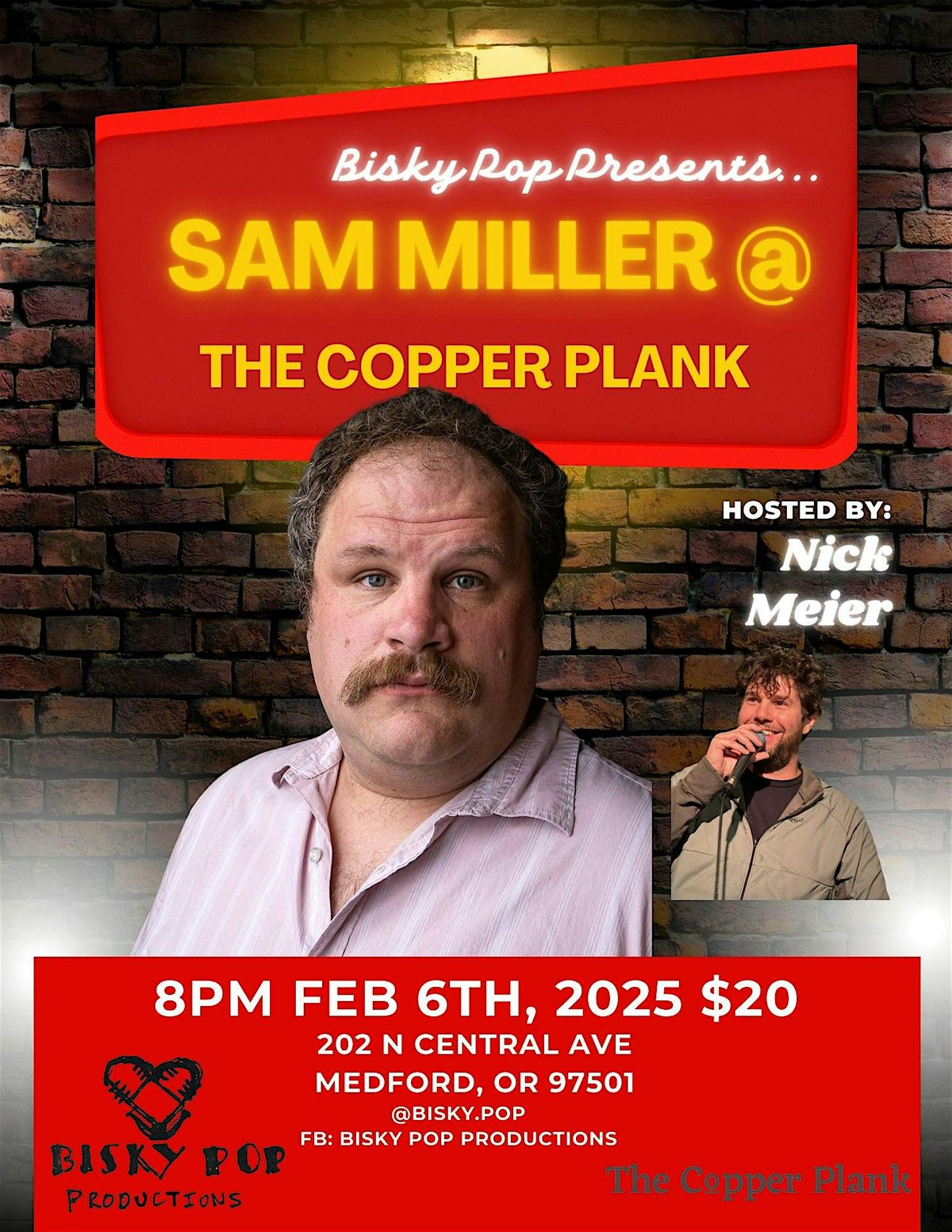 Comedy Night at The Copper Plank with Sam Miller