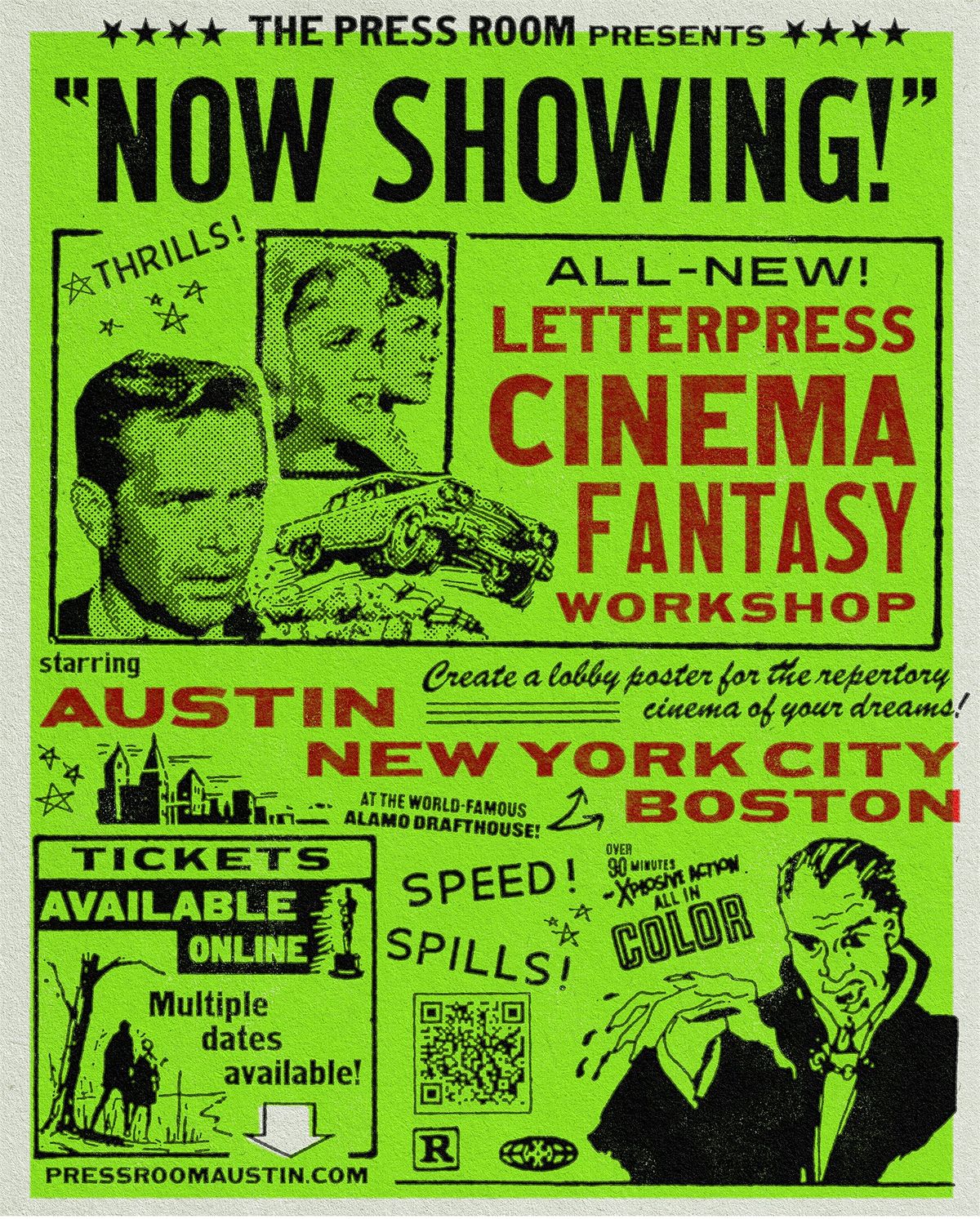 AUSTIN - NOW SHOWING: A Letterpress Cinema Fantasy Workshop