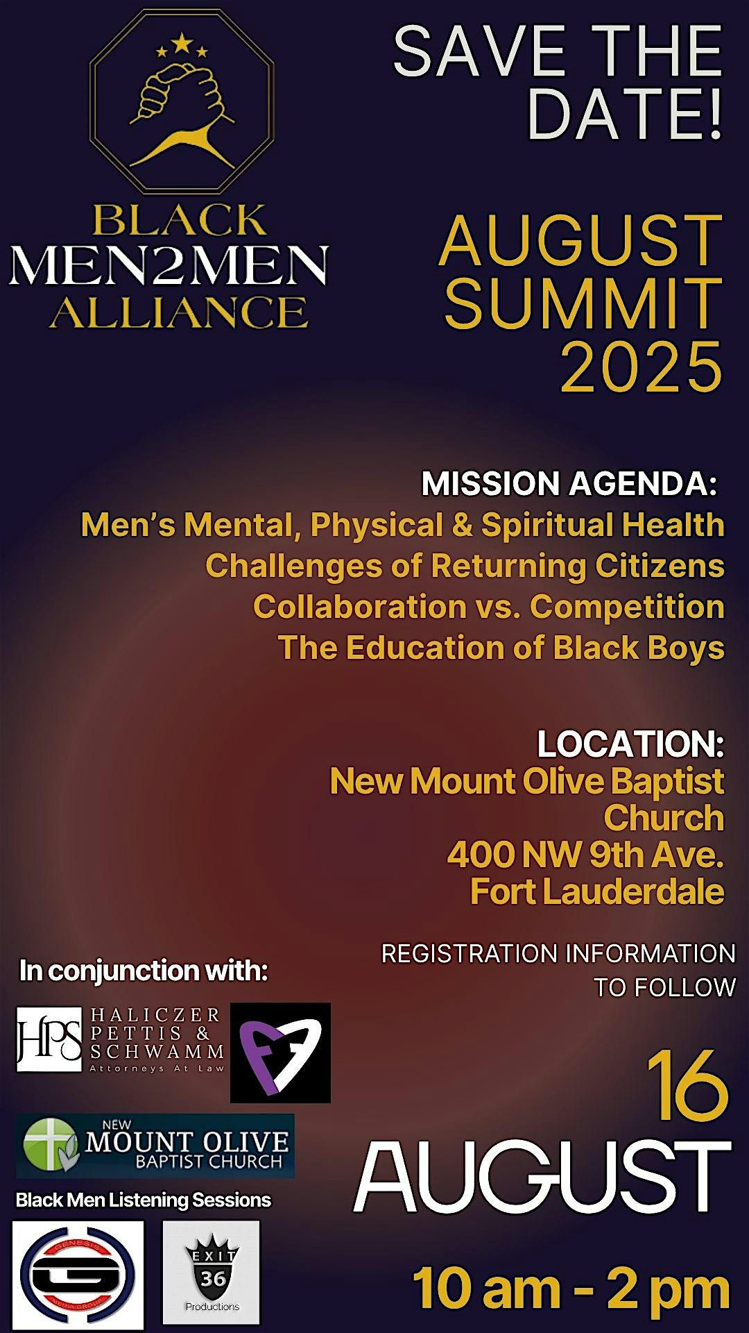 The Men2Men August Summit