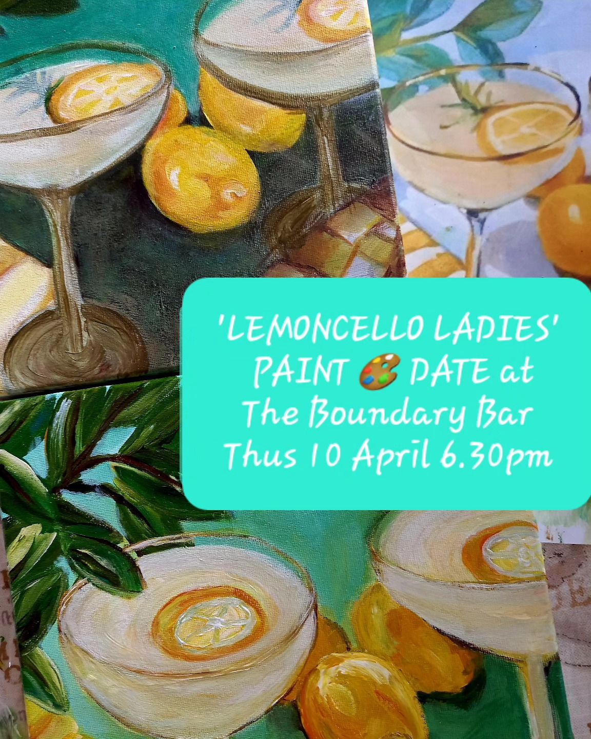 'LEMONCELLO' ladIes \ud83c\udf79PAINT & SIP\ud83c\udf79 Thursday evening Soiree\ud83c\udf89