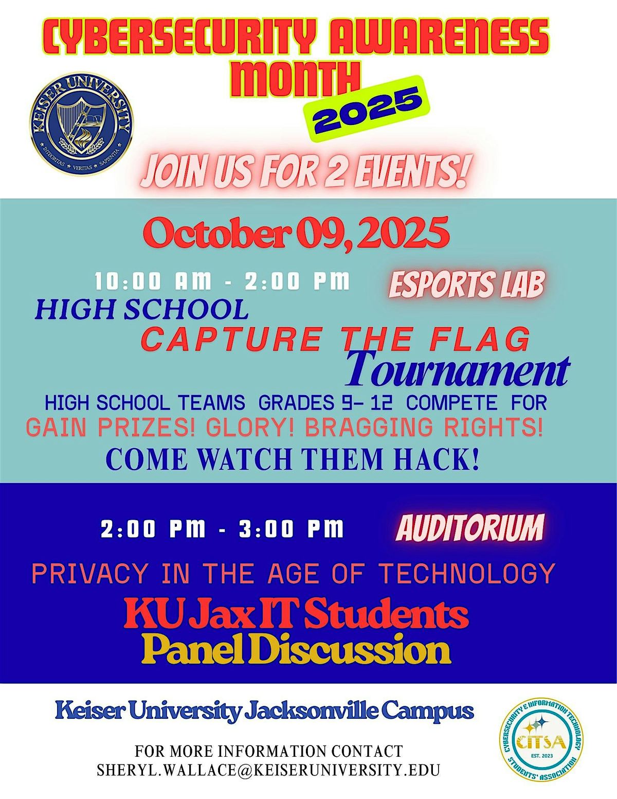Keiser University CITSA   CTF Tournament & Student Panel