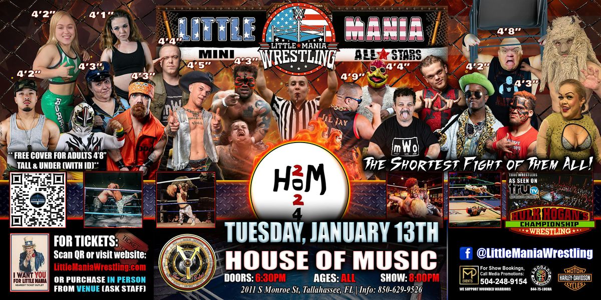 Tallahassee, FL - Little Mania Mini Wrestling @ Hall of Music