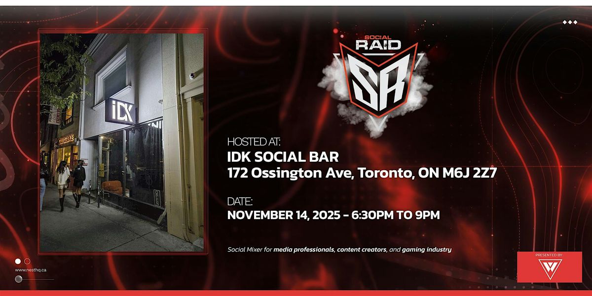 Social Raid - Social Mixer Event for Gamers, Content Creators, Media Pros