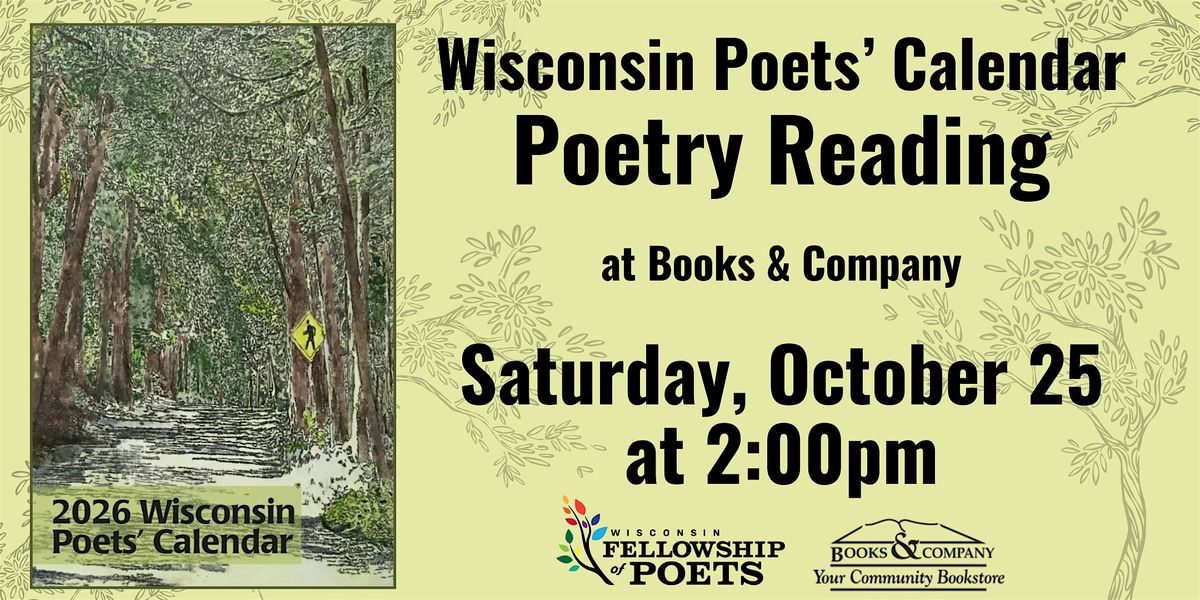 A Celebration for the 2026 Wisconsin Poet's Calendar Featuring Area Poets