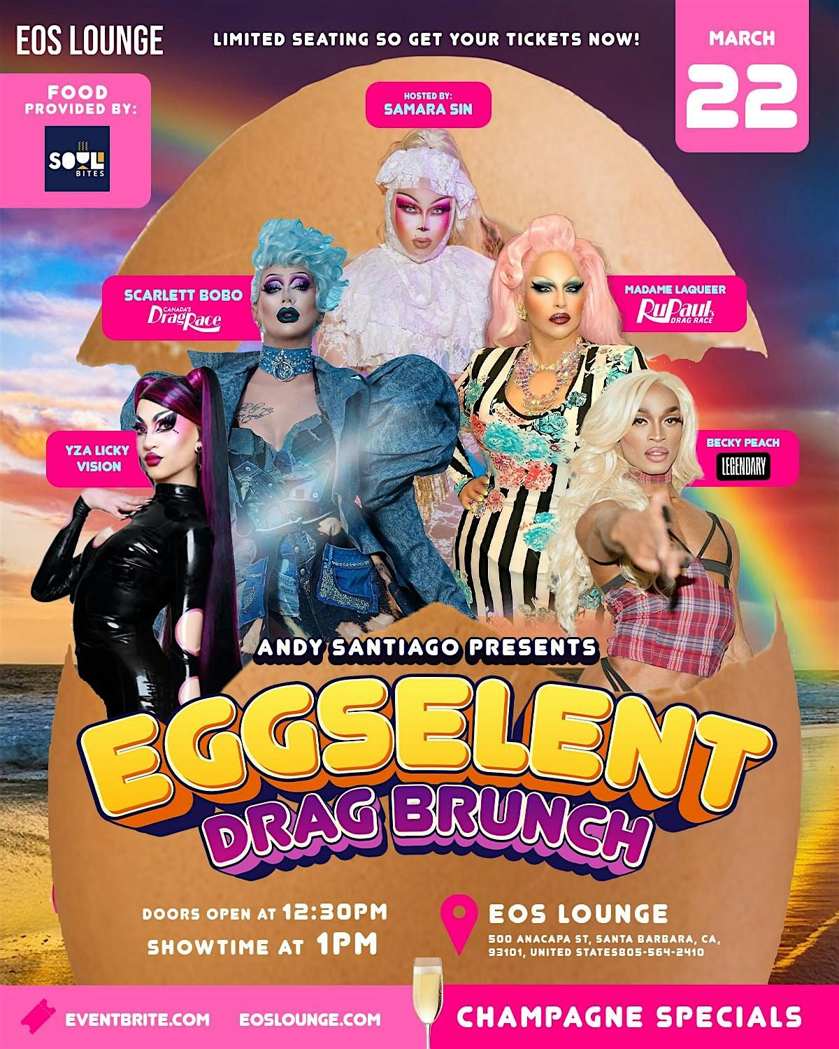 EGGSELENT DRAG BRUNCH at EOS LOUNGE SANTA BARBARA