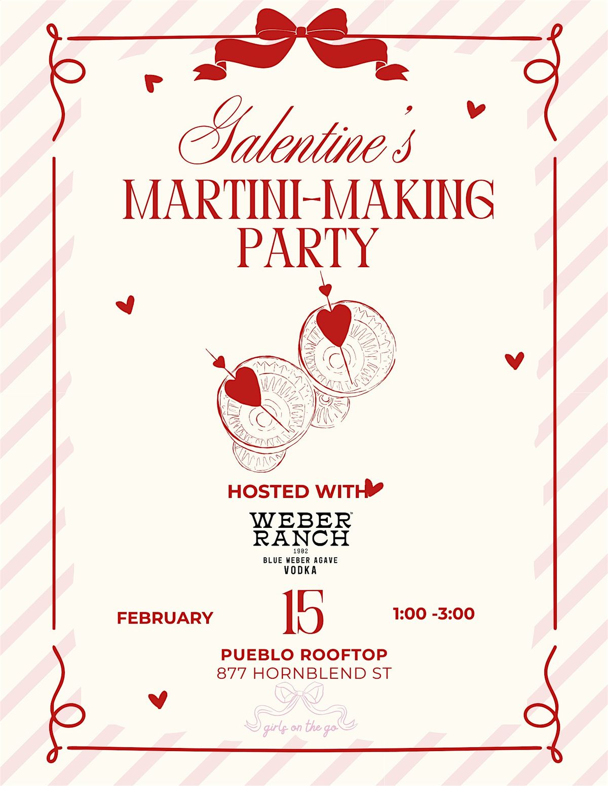 Weber Ranch x Girls on the Go: Galentine's Martini Making Class