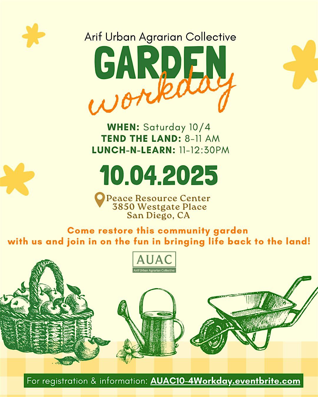 Arif Collective Community Garden Volunteer Workday & Lunch-n-Learn 1.4