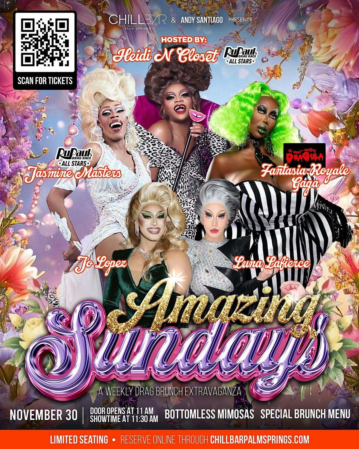 AMAZING SUNDAYS DRAG BRUNCH at CHILL BAR PALM SPRINGS