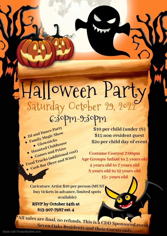 Halloween Event, Seven Oaks Clubhouse, Wesley Chapel, 29 October 2022