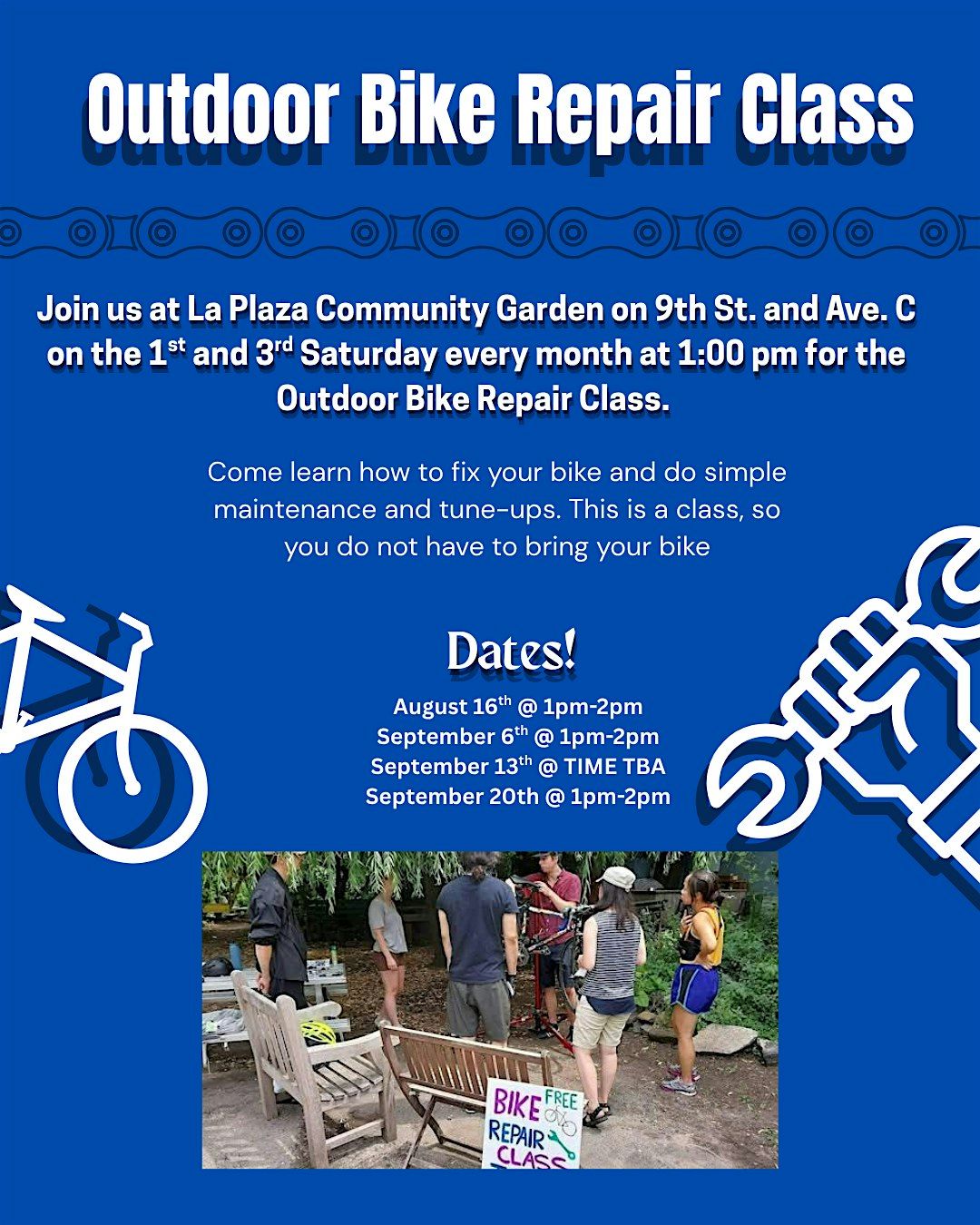Outdoor Bike Repair Class