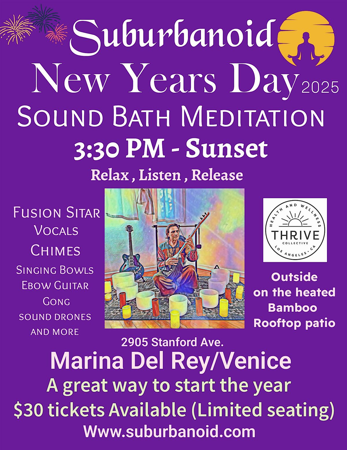 Suburbanoid New Year's Day  Sound Bath Meditation, Wed, Jan 1 at Thrive LA