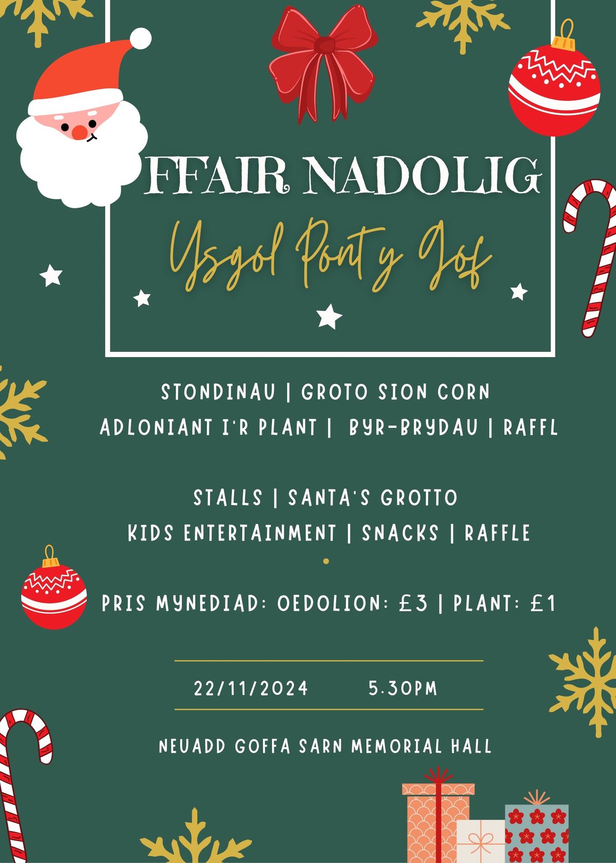 Ffair Nadolig Ysgol Pont y Gof