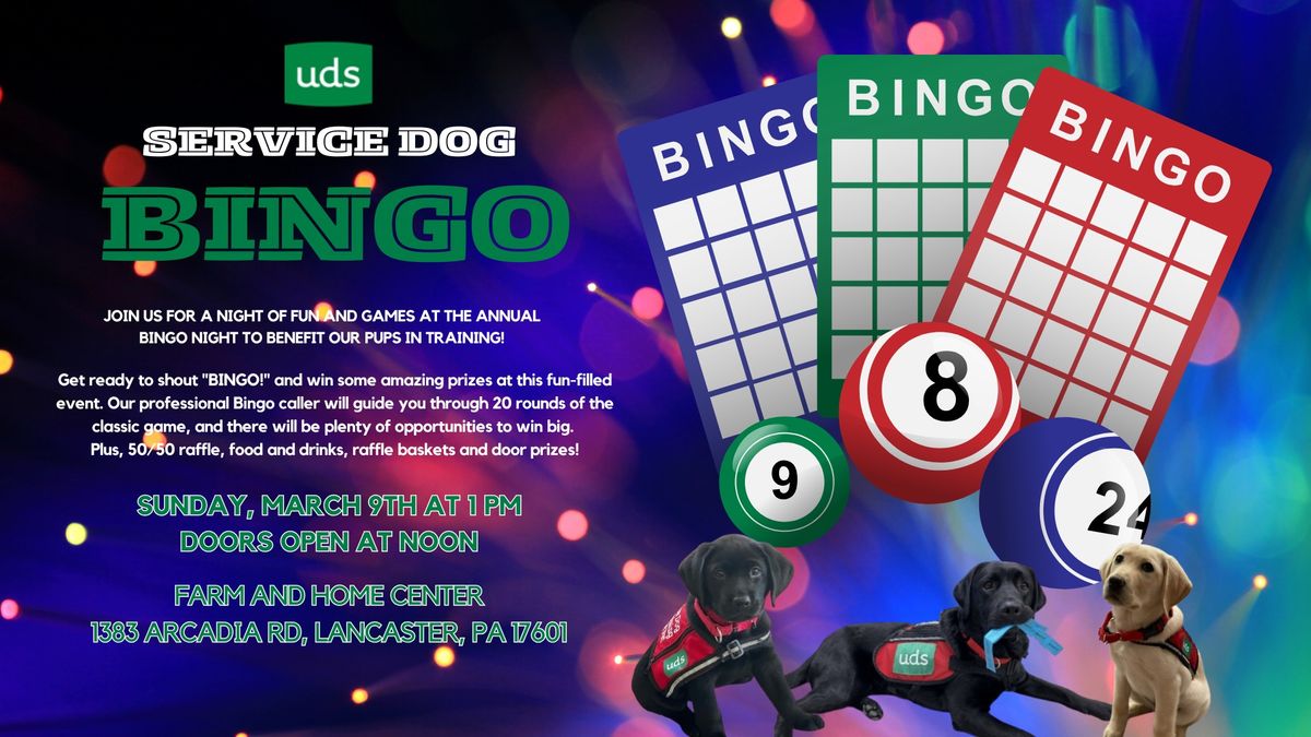 UDS Service Dog Bingo!!