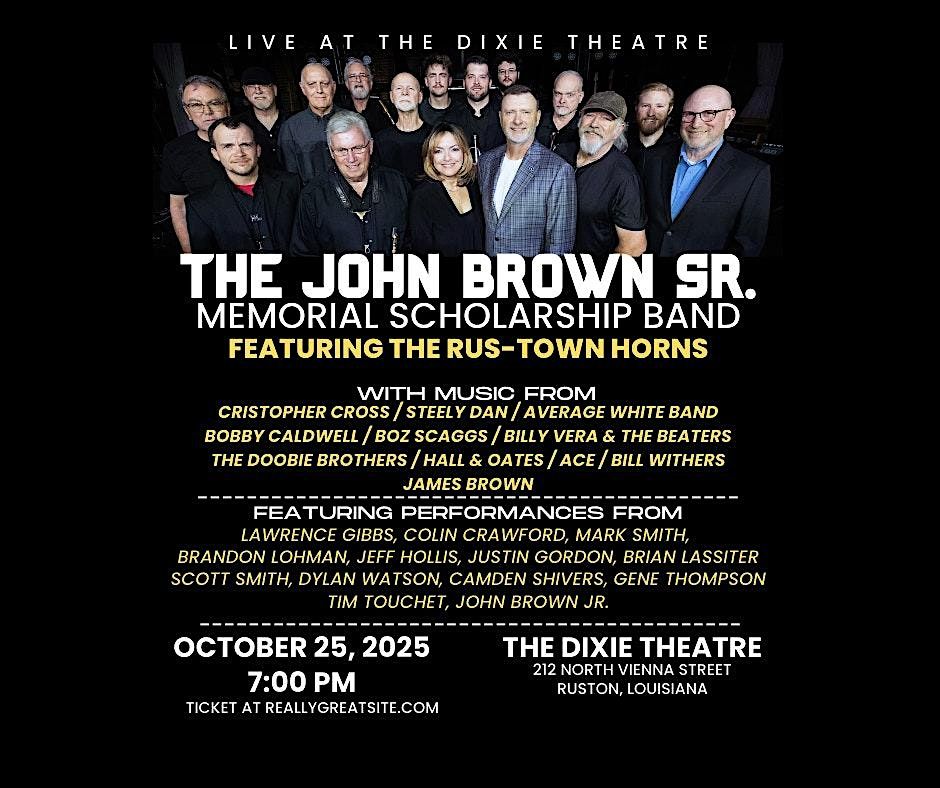 The John L Brown Sr. Memorial Scholarship Band, LIVE at the Dixie Theatre.