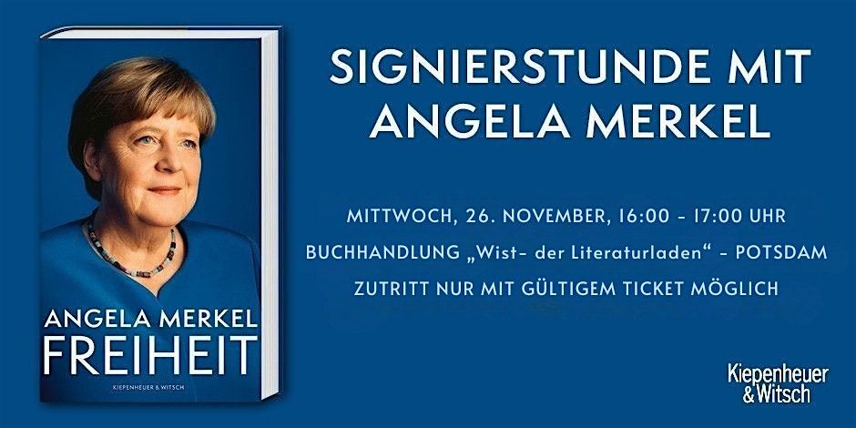 Signierstunde mit Angela Merkel in Potsdam