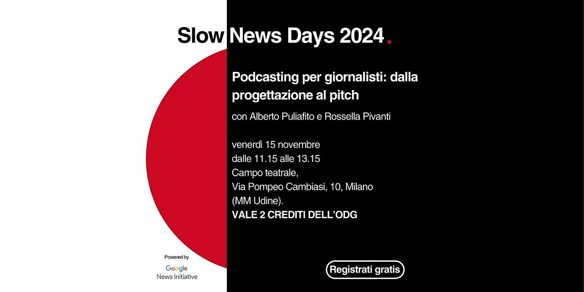 Podcasting per giornalisti: dalla progettazione al pitch