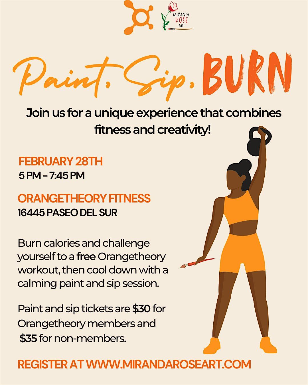 Paint, Sip, Burn: Workout and Paint Class