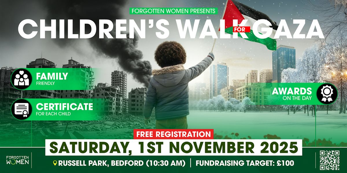 Children\u2019s Walk for Gaza with Picnic in Bedford