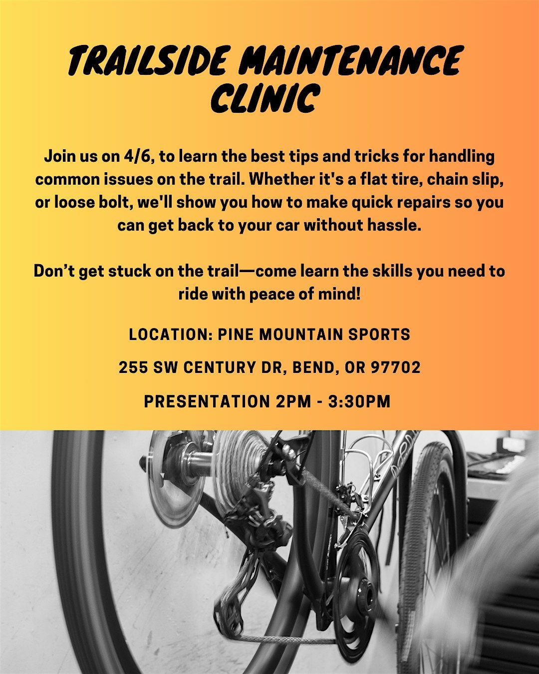 Trailside Maintenance  clinic