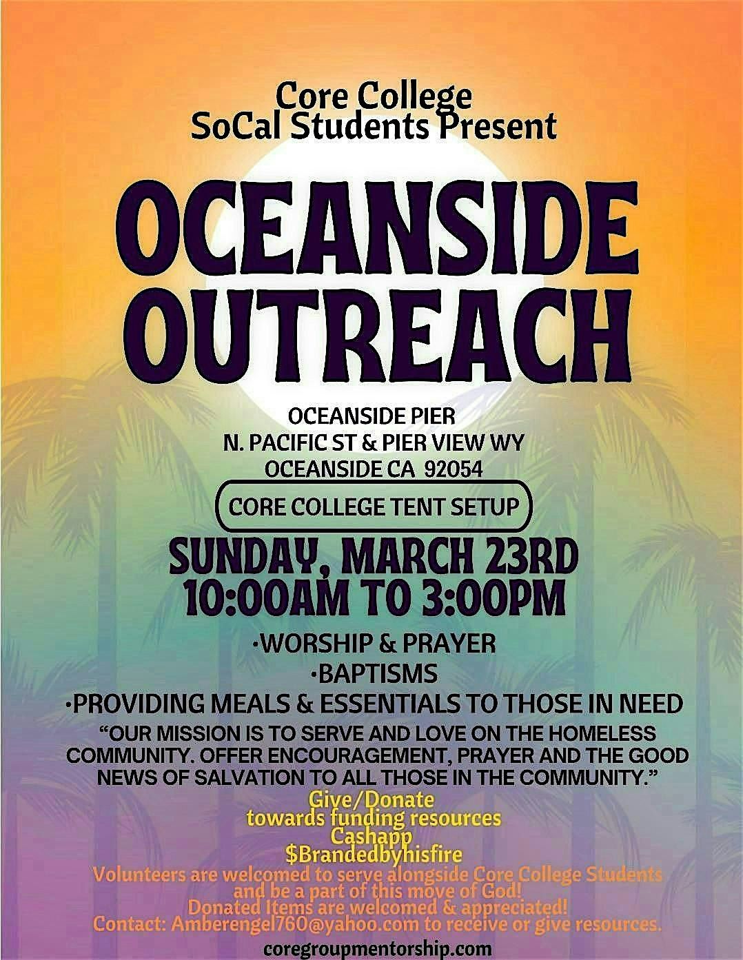 Core College SoCal Students Present: Oceanside Outreach