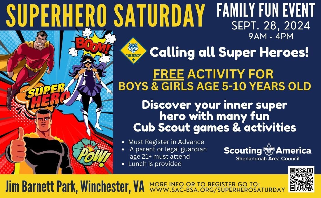 Super Hero Saturday - Free Activity for Boys and Girls 5 to 10 years old