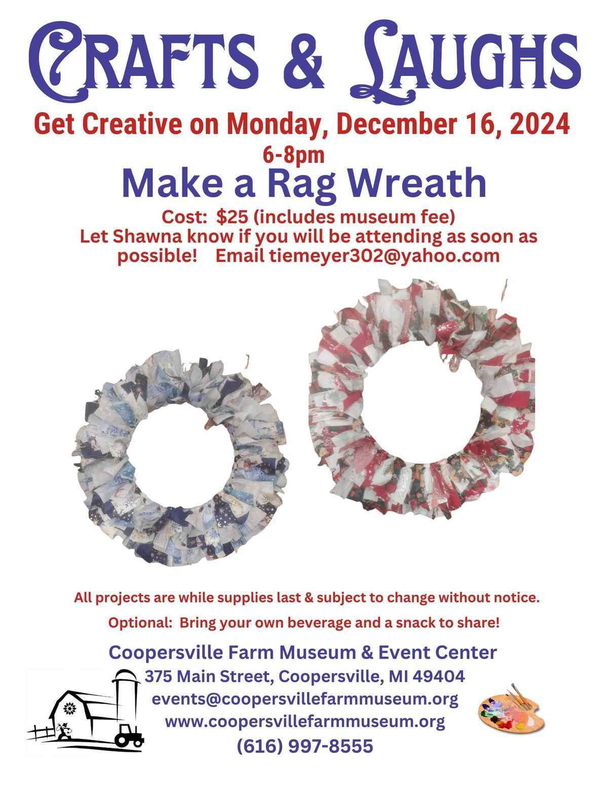 Crafts & Laughs - Make a Rag Wreath with Shawna