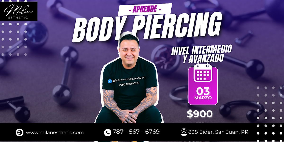 Taller de Piercing - nivel intermedio y avanzado