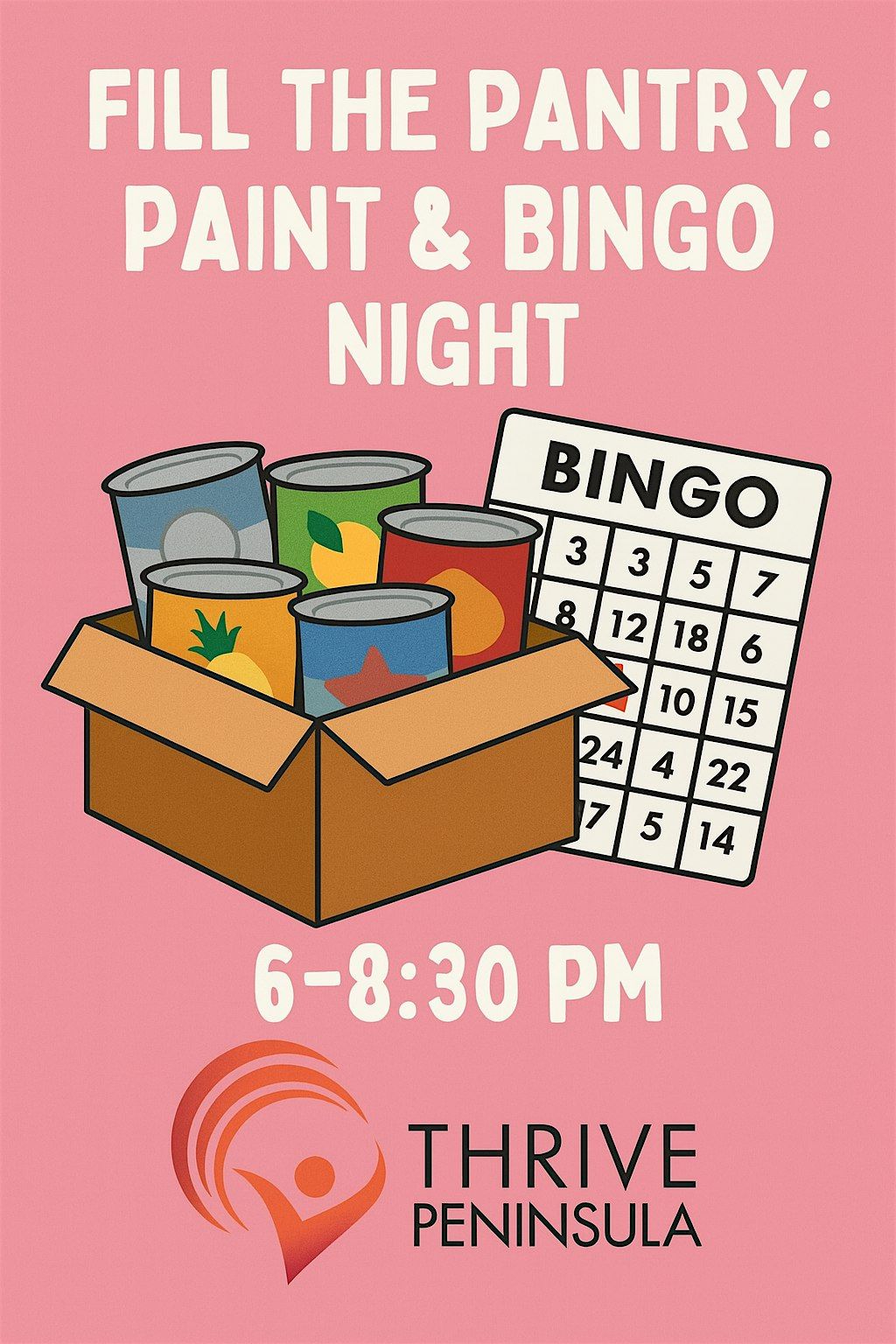Fill the Pantry: Paint & Bingo Charity event with Thrive Penninsula