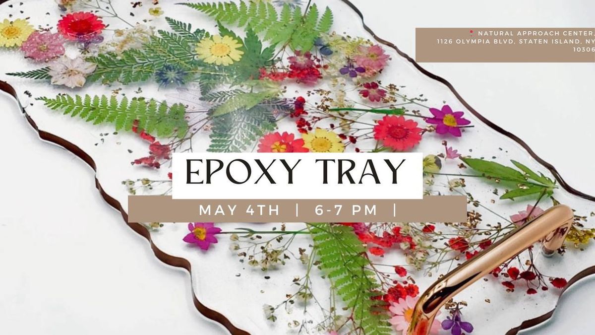 Epoxy flower tray. Mommy & Me.