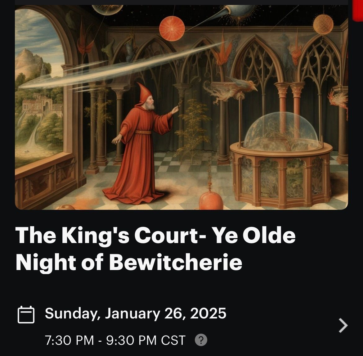 The Kings Court- Ye Olde Night of Bewitcherie 