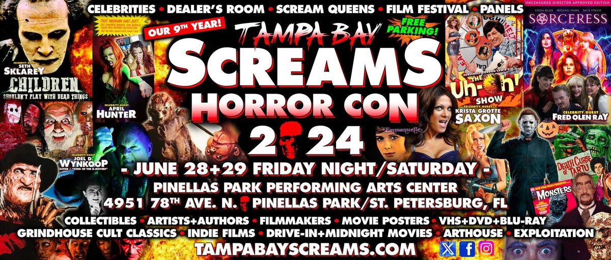 Tampa Bay Screams Horror Convention - June 28-29, 2024