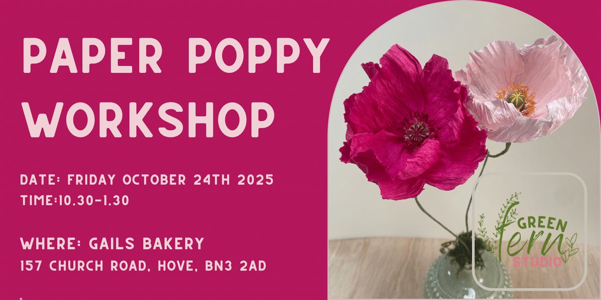 Paper Flower Workshop - Poppy